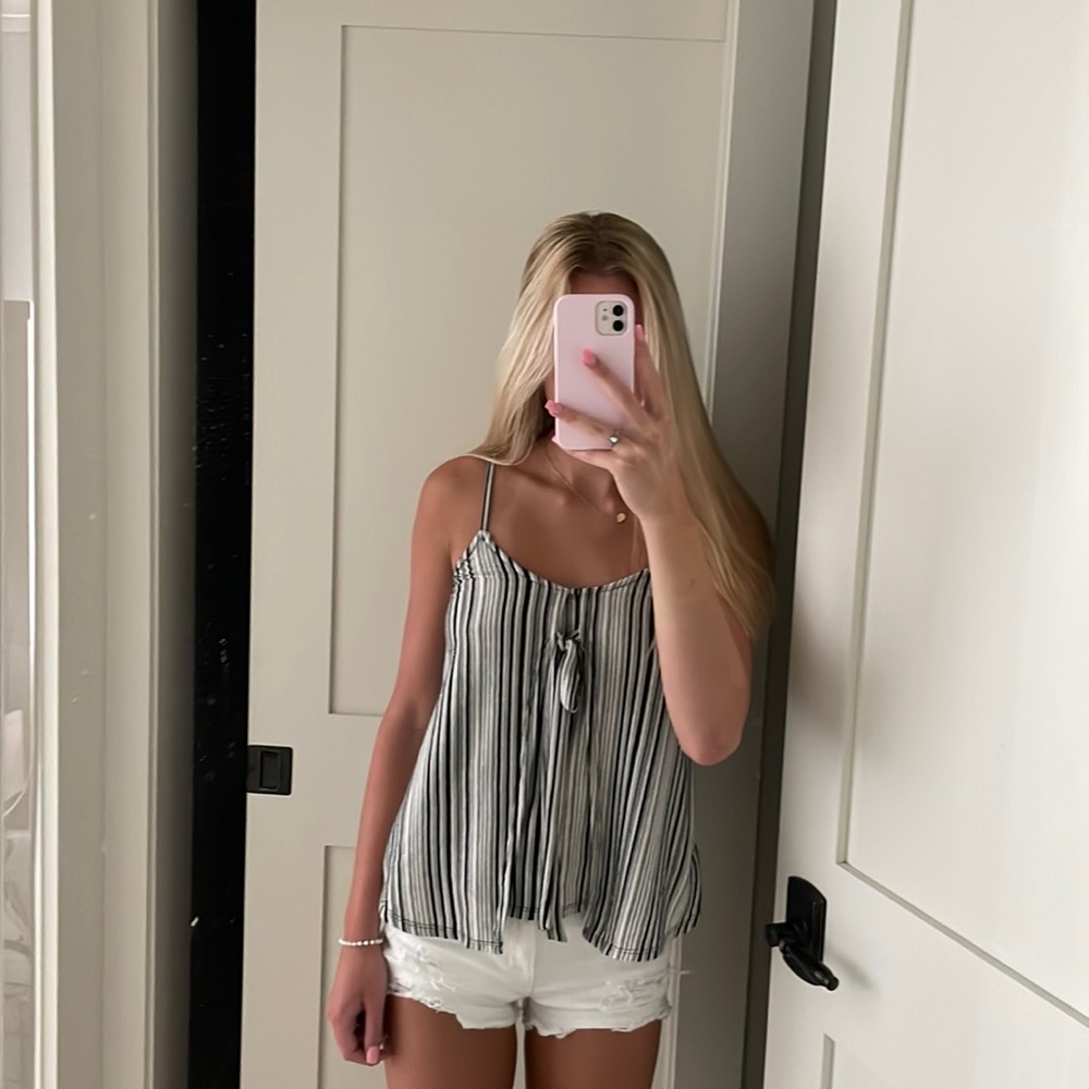 black and white womens tank top
